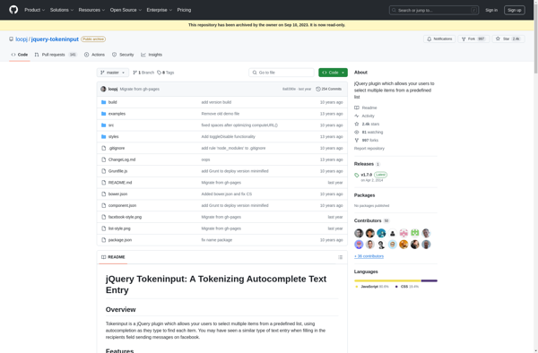 JQuery TokenInput image