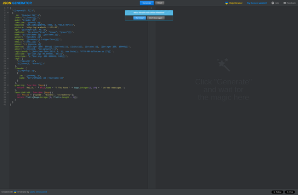 JSON Generator image