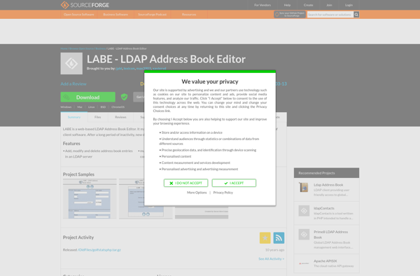 LABE - LDAP Address Book Editor screenshot