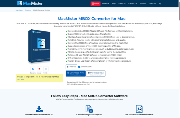 MacMister Mac MBOX Converter Tool screenshot