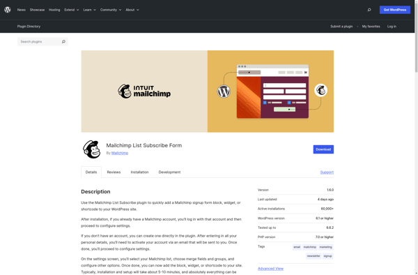 MailChimp List Subscribe Form image