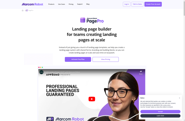 Marcom Robot Landing Page Builder image