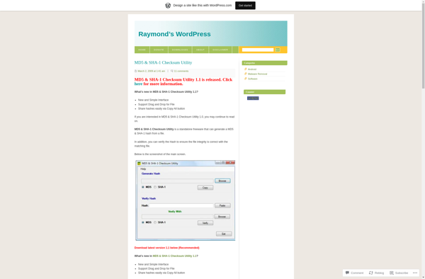 MD5 &amp; SHA Checksum Utility screenshot