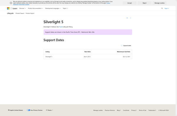 Microsoft Silverlight screenshot