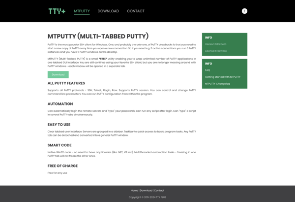 MTPuTTY (Multi-Tabbed PuTTY) image