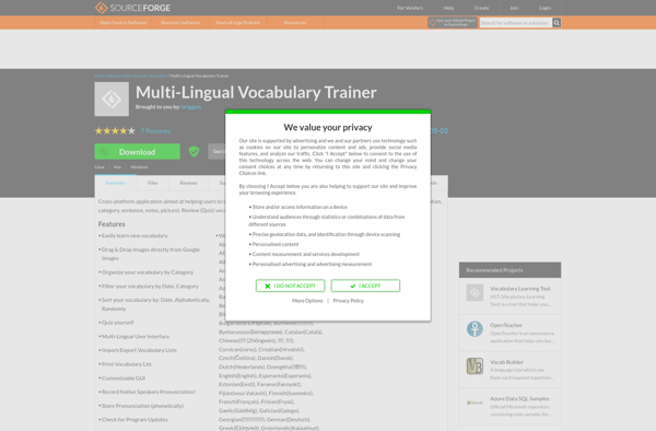 Multi-Lingual Vocabulary Trainer image