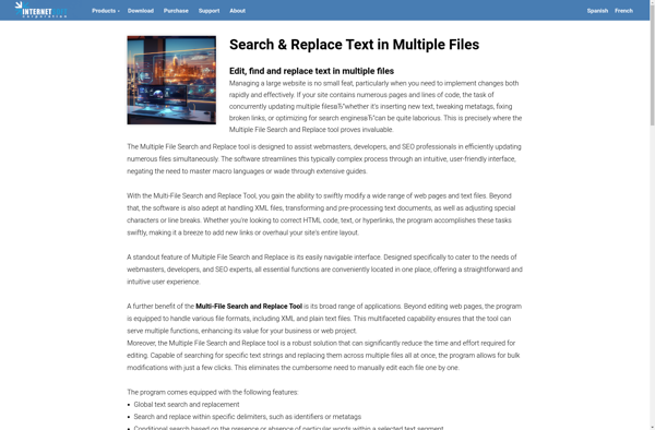 Multiple file search &amp; replace screenshot