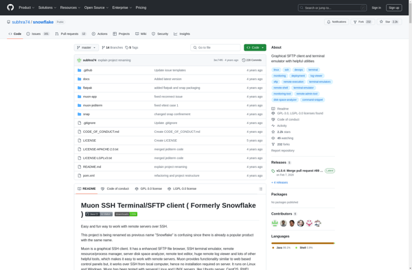 Muon SSH/SFTP client (formerly Snowflake) image