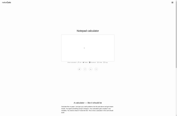 NekoCalc Notepad Calculator image