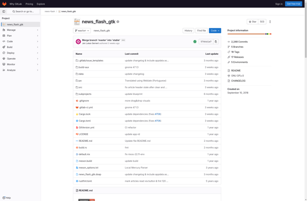 NewsFlash screenshot