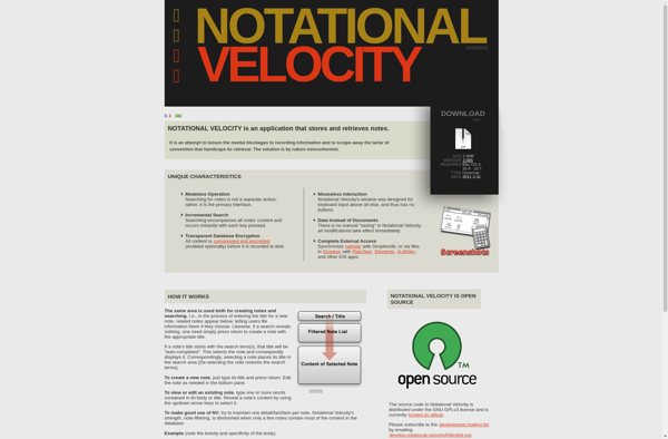 Notational Velocity