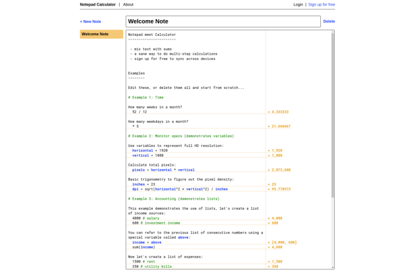 Notepad Calculator image