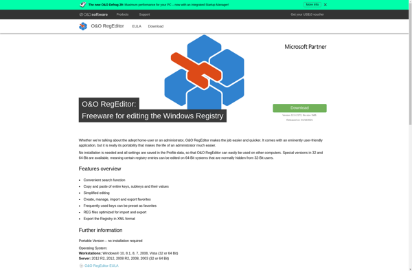 O&amp;O RegEditor screenshot