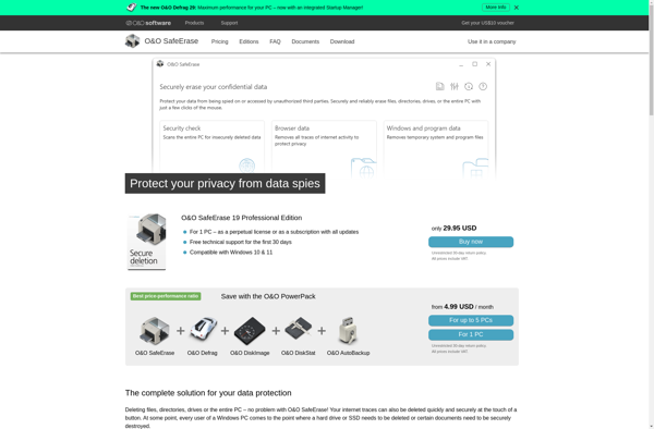 O&amp;O SafeErase screenshot