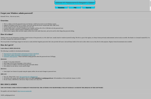 Offline NT Password &amp; Registry Editor screenshot