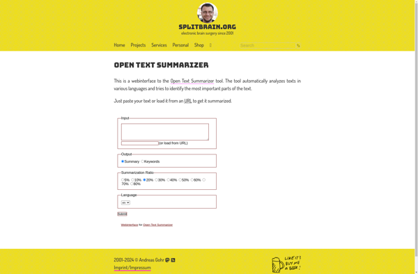 Open Text Summarizer online image