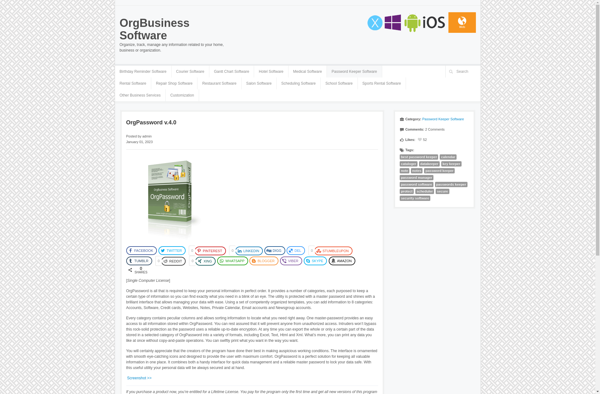 OrgPassword screenshot