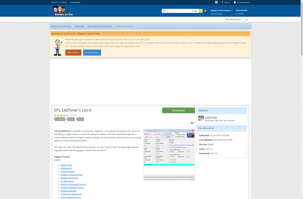 OTL - OldTimer's List-It screenshot