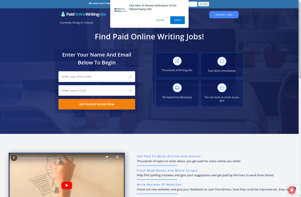 Paid Online Writing Jobs