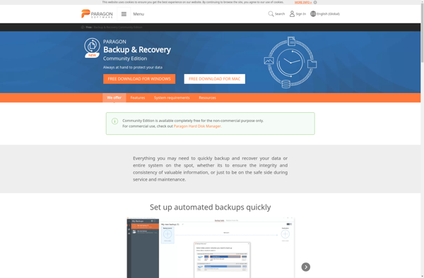 Paragon Backup &amp; Recovery screenshot
