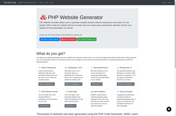 PHP Code Generator (PCG) image