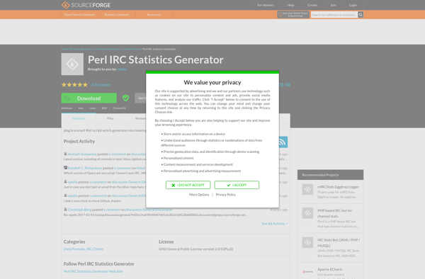 Pisg - Perl IRC statistics generator image