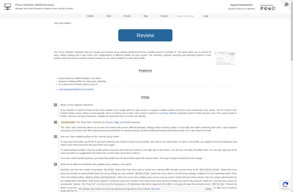 Proxy Switcher (WebExtension) image