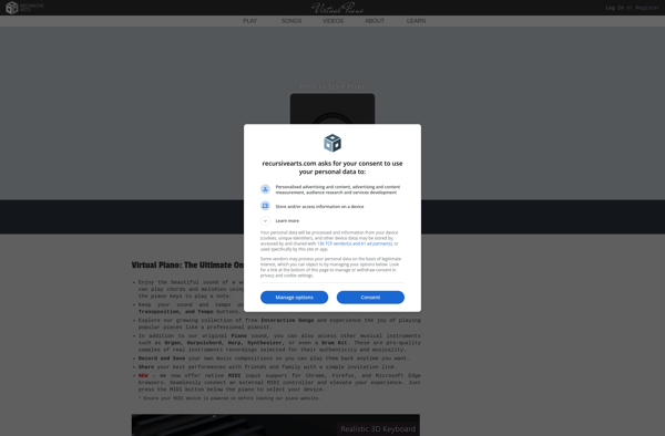 Recursive Arts Virtual Piano screenshot