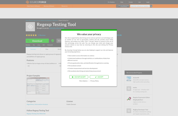 Regexp Testing Tool image