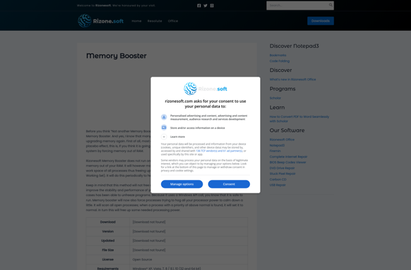 Rizonesoft Memory Booster image