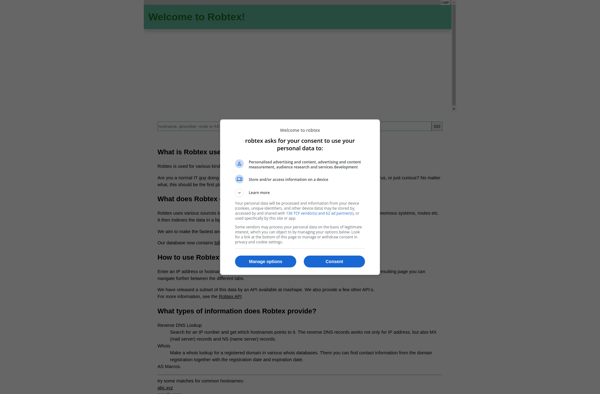 Robtex Swiss Army Knife Internet Tool image