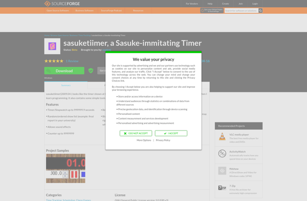sasuketiimer screenshot