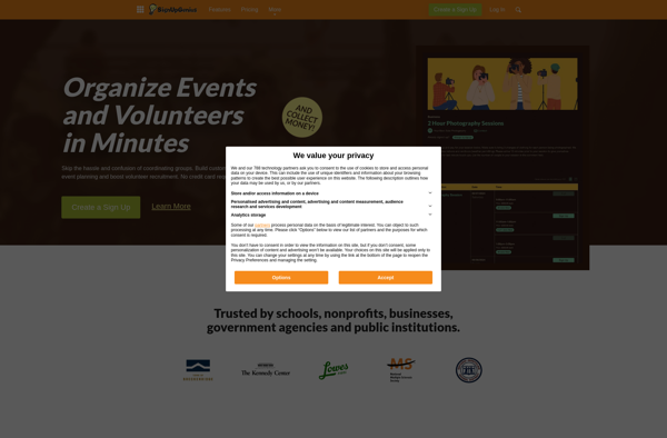 SignUpGenius screenshot