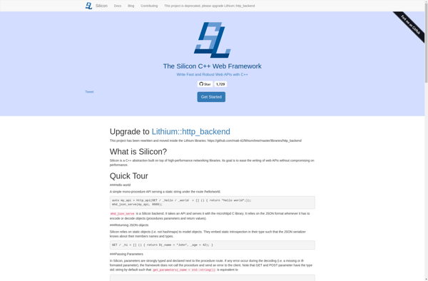 Silicon web framework screenshot