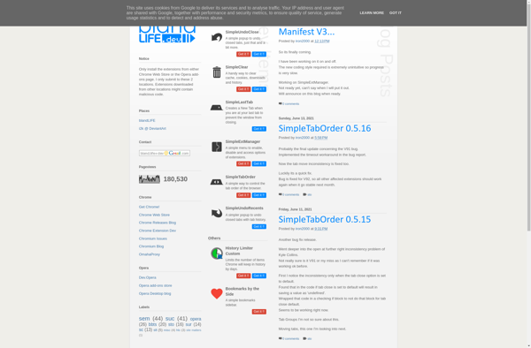 SimpleExtManager screenshot
