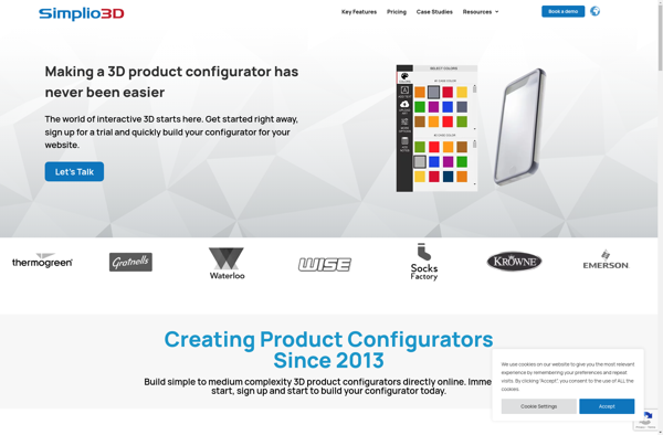 Simplio3D Web Based Product Configurator screenshot