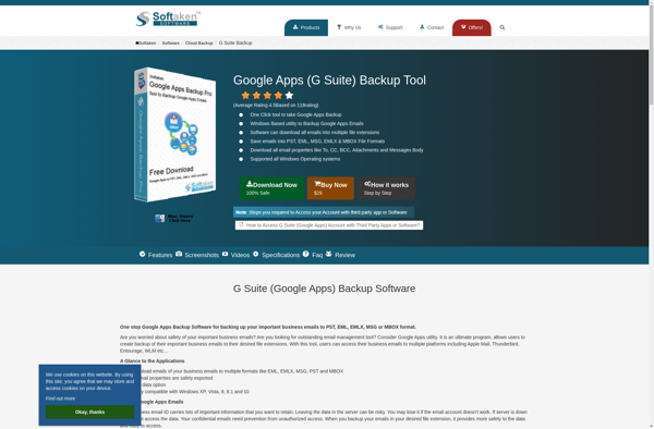 Softaken Google Apps Backup screenshot