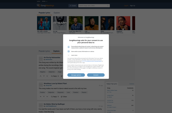 SongMeanings screenshot