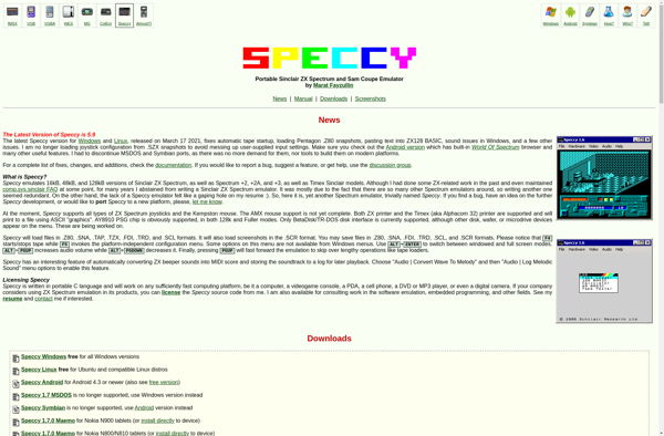 Speccy emulator screenshot