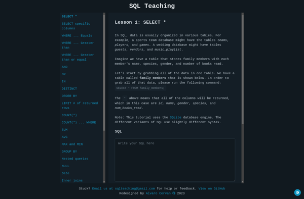 SQL Teaching image