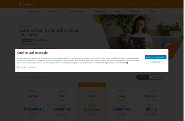Strato HiDrive screenshot