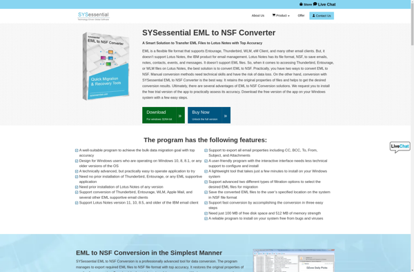 SYSessential EML to NSF Converter image