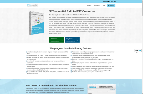 SYSessential EML to PST Converter Tool