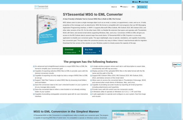 SYSessential MSG to EML Converter image