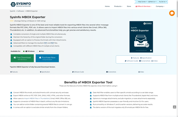 SysInfoTools MBOX Exporter image