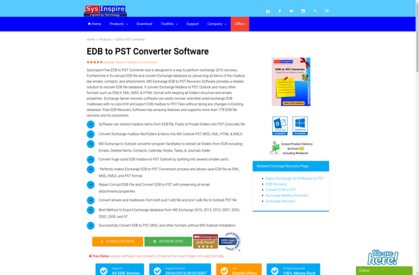 SysInspire EDB to PST Converter Software image