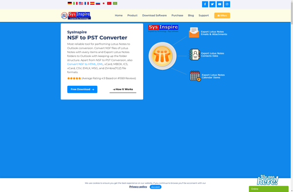 SysInspire NSF to PST Converter