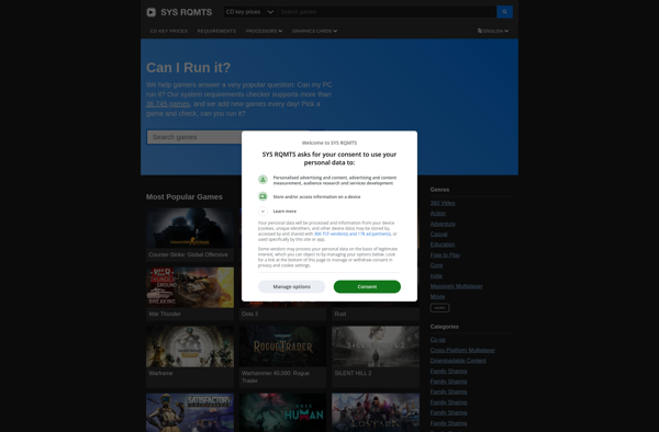 System Requirements screenshot