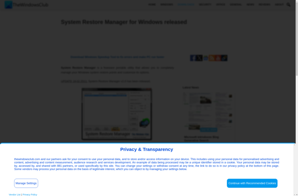 System Restore Manager image