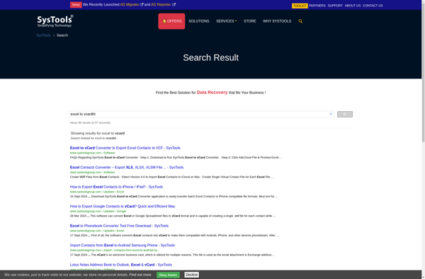 SysTools Excel to vCard Converter image